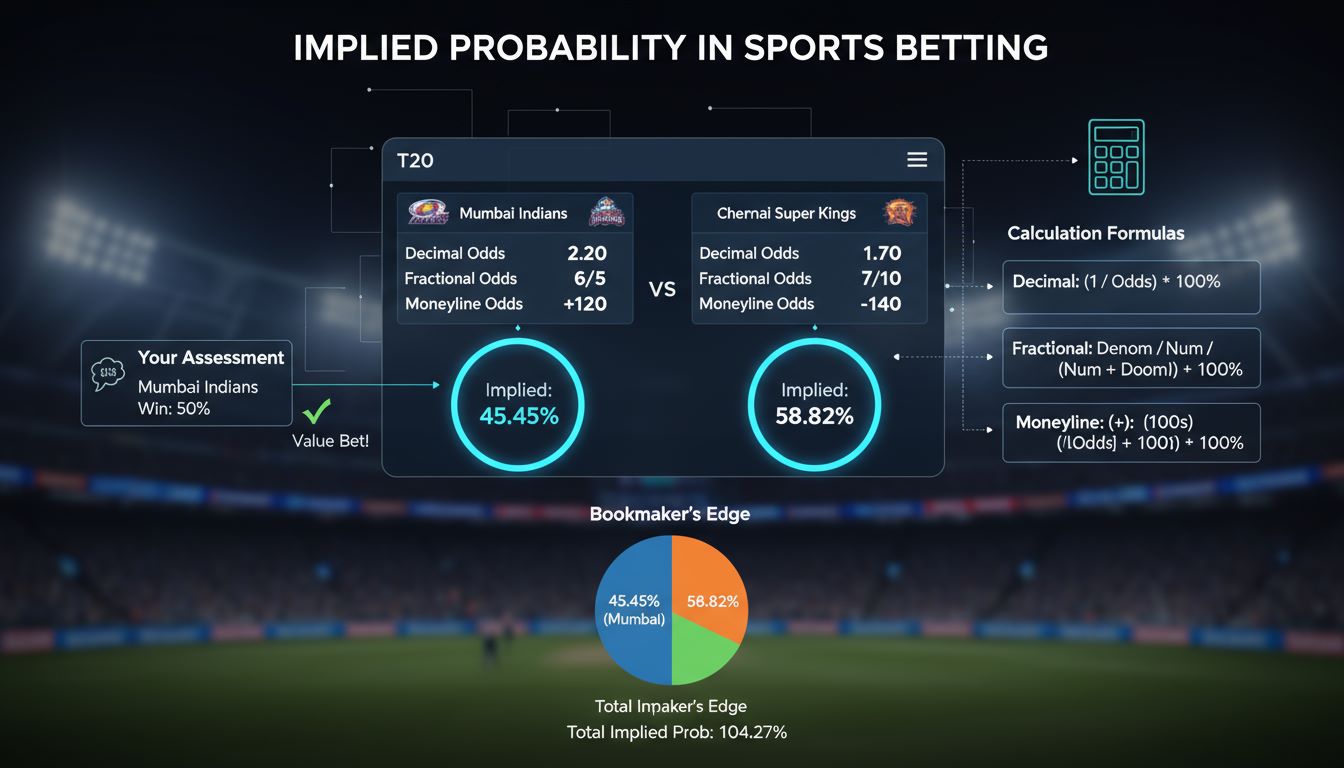 How to calculate implied probability for bets in India